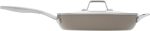 Ceramic Nonstick 12" Frying Pan with Lid, Mushroom Grey
