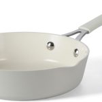 8 Inch Aluminum Fry Pan Cookware Non-Toxic Premium Ceramic Non Stick Frying Pan, Kitchen Egg Pan, Omelet Pan, , Pots and Pans, Linen White, Induction Safe