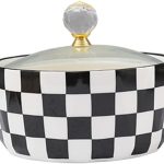 Ceramic Soup Tureen with Glass Lid Porcelain Serving Soup Tureen Large Capacity Ceramic Serving Soup Bowl with Handle White Porcelain for Restaurant Home Kitchen Decoration,Light Black