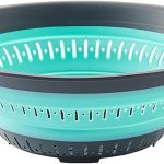 Colanders Drain Basket Vegatable Basket Collapsible Colander Strainer With Plastic Handles Foldable Storage Basket Kitchen Gadgets Colanders & Food Strainers (Color : GREEN, Size : L)