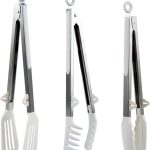 Kitchen Tongs,Set Of 3 Tongs with Silicone Tip for Cooking 9/12 Inch Stainless Steel Kitchen Tong for Meat,Food Grill,Salad,BBQ,Frying,Serving,Dishwasher (white, 12inch)