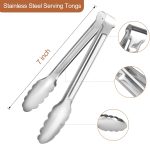 6 Pack Serving Tongs Kitchen Tongs, Buffet Tongs, Stainless Steel Food Tong Serving Tong, small tongs - Image 2