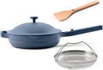 10.5-Inch Ceramic Nonstick Skillet Pan, Toxin-Free with Stainless Steel Handle, Oven Safe -