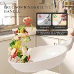 Induction Ceramic Nonstick Frying Pan,Light Weight Skillet,Healthy Non Toxic Omelet Pan,All Stoves Compatible Egg Pan (white, 8inch) - Image 2
