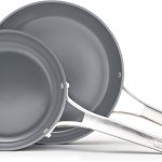 Ceramic Nonstick 8" and 10" Frying Pan Set, Mushroom Grey