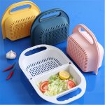 Drain Basket Folding Drain Basket Plastic Retractable Kitchen Household Vegetable Basket Water Filter Storage Basket Multifunctional Drain Basket(Off-white)