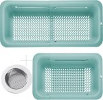 Collapsible Colander and Strainer for Kitchen, Over the Sink Strainer Basket for Kitchen, Fruit Pasta Food Strainer Expandable Plastic Colander with A Sink Drain Strainer Stainless Steel