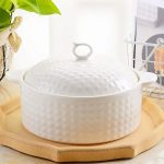 Soup Tureen with Lid and Ladle,2L Porcelain Double Handle Serving Bowl Suitable for Microwave Oven and Dishwasher,White