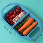 Colanders Multifunctional Foldable Drain Basket Thickened Plastic Sink Filter Basket Kitchen Hanging Fruit and Vegetable Storage Basket for Washing Pasta Fruit Colanders & Food Strainers - Image 2