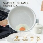 Nonstick Ceramic Frying Pan Skillet, 9.5 Inch Omelet Pan, Healthy Non Toxic , Induction Compatible Egg Pan with Heat Resistant Handle, PFAS-Free - Image 2